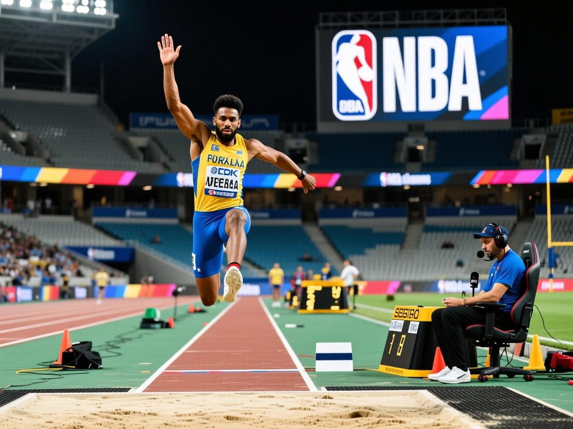 希腊田径选手在跳远比赛中登顶